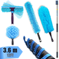 IGADPole 3.6m (12ft) Dusting Set: Extension Pole, Squeegee and 3 Dusting Attachments-0