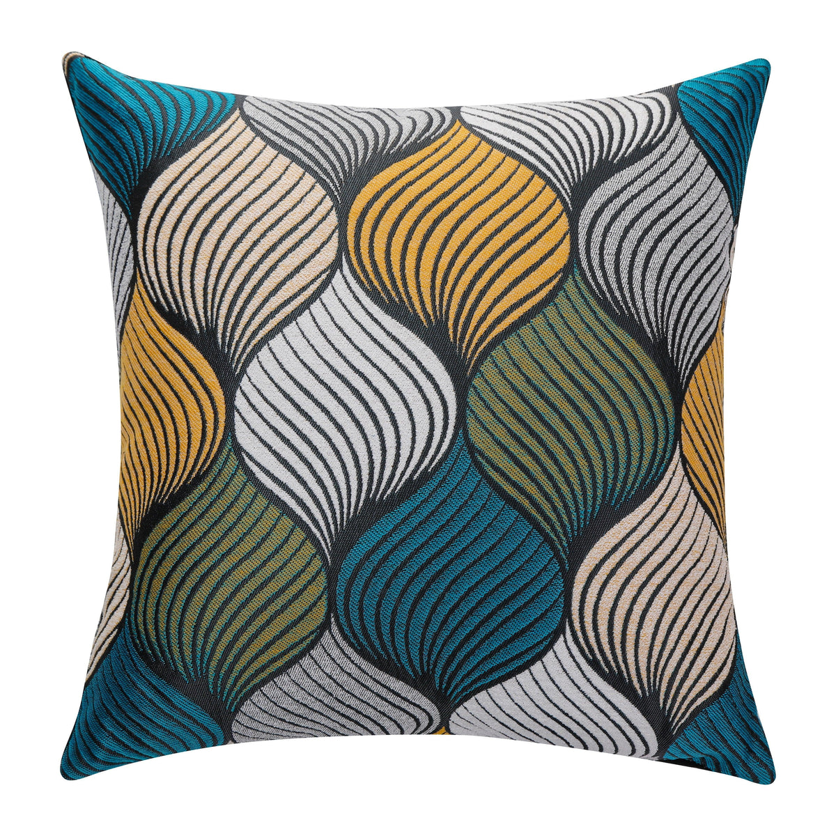 Floral Style Embroidered Chenille & Velvet Cushion Cover 45cm x 45cm 18x18 Inches-0