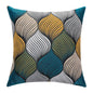 Floral Style Embroidered Chenille & Velvet Cushion Cover 45cm x 45cm 18x18 Inches-0