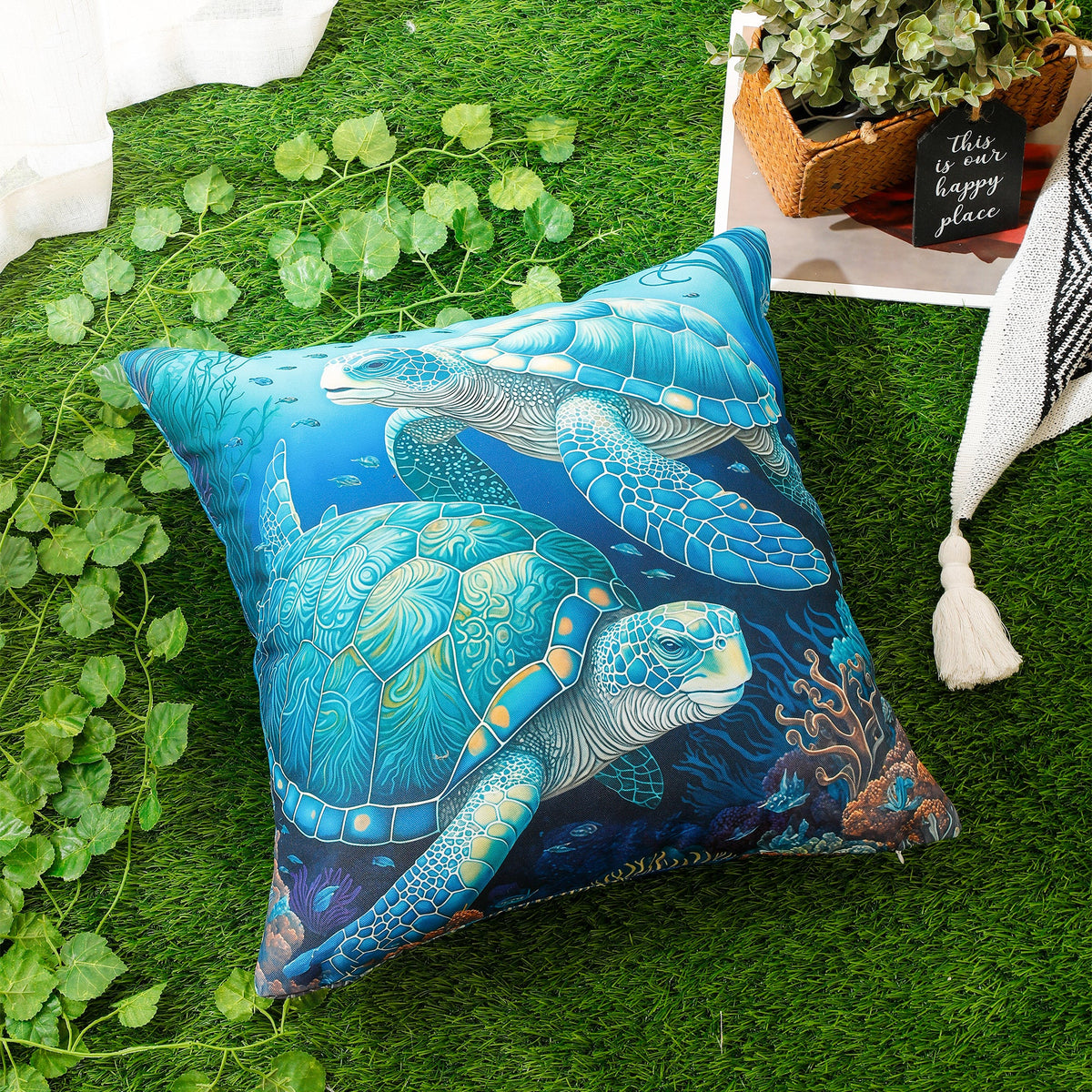 Water & Stain Resistant Outdoor Cushion Cover | 45x45cm Garden Décor - Design WR32-1