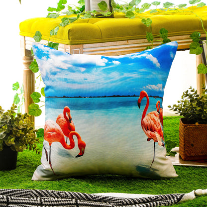 Waterproof Garden Cushion Covers - Marine-Themed Design 5 (Set of 4 - 45x45cm)-3