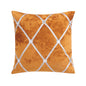Diamante Sparkle/Bling Orange Colour Crushed Ice Velvet Square Cushion Cover 45x45cm (18 x 18 Inches)-0