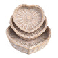 Whitewash Heart Shaped Wicker Tray-0