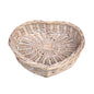 Whitewash Heart Shaped Wicker Tray-1