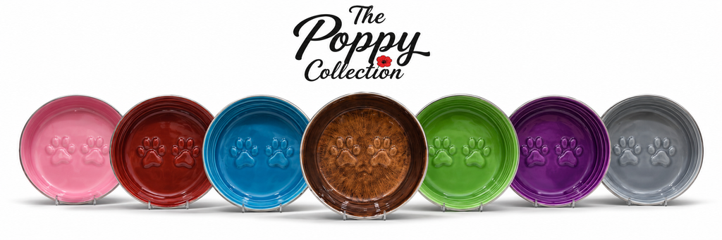 The Poppy Collection Dog Bowl - Pink-1