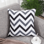 Designer Dutch Velvet Geometric Cushion Cover 45x45 cm - Black-1