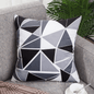 Designer Dutch Velvet Geometric Cushion Cover 45x45 cm - Black-2