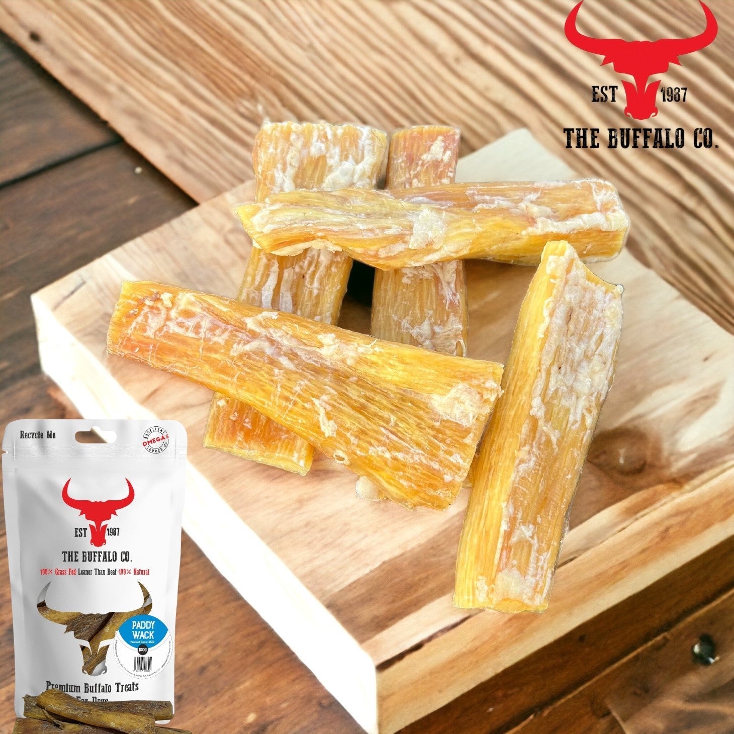 Buffalo Paddywack - Dog Treats - 1kg-0
